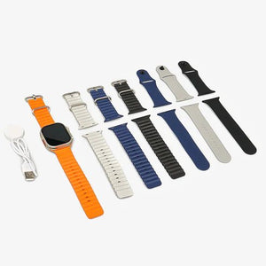 TK90 ULTRA Smartwatch: 49mm IPS, 8 Straps, Wireless Charging
